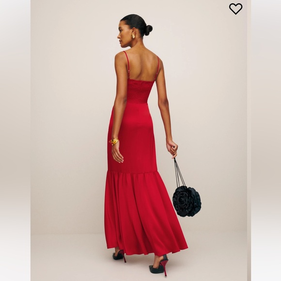 Reformation Nasha Dress Size 8 Cherry NWT - Picture 3 of 6